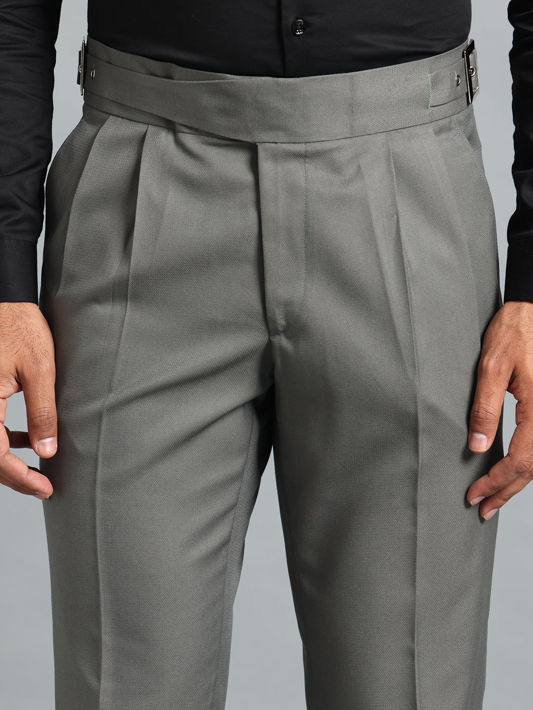 Classic Buckle Perfect Grey Gurkha Pant