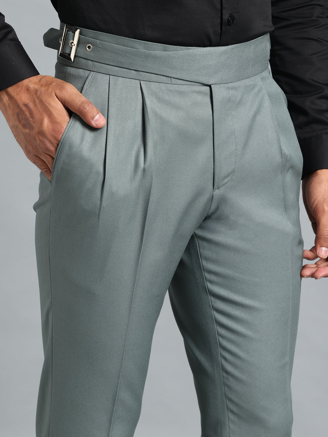Classic Buckle Olive Green Gurkha Pant