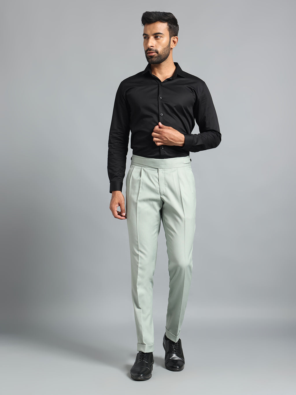 Classic Button Light Sage Gurkha Pant
