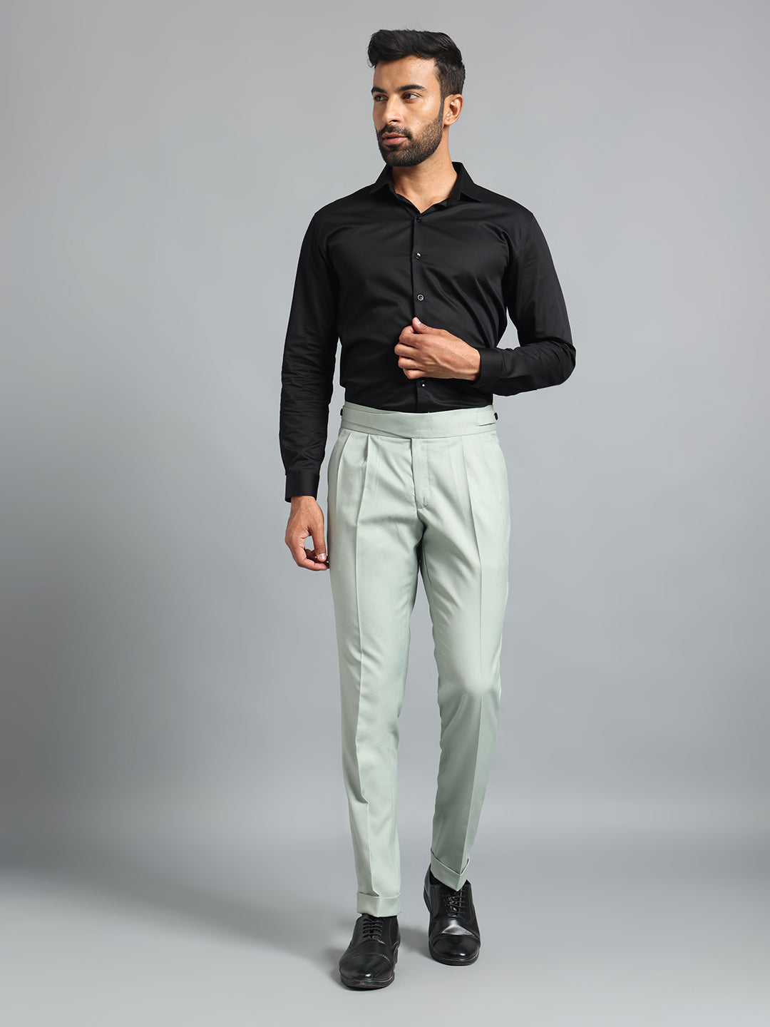 Classic Button Light Sage Gurkha Pant
