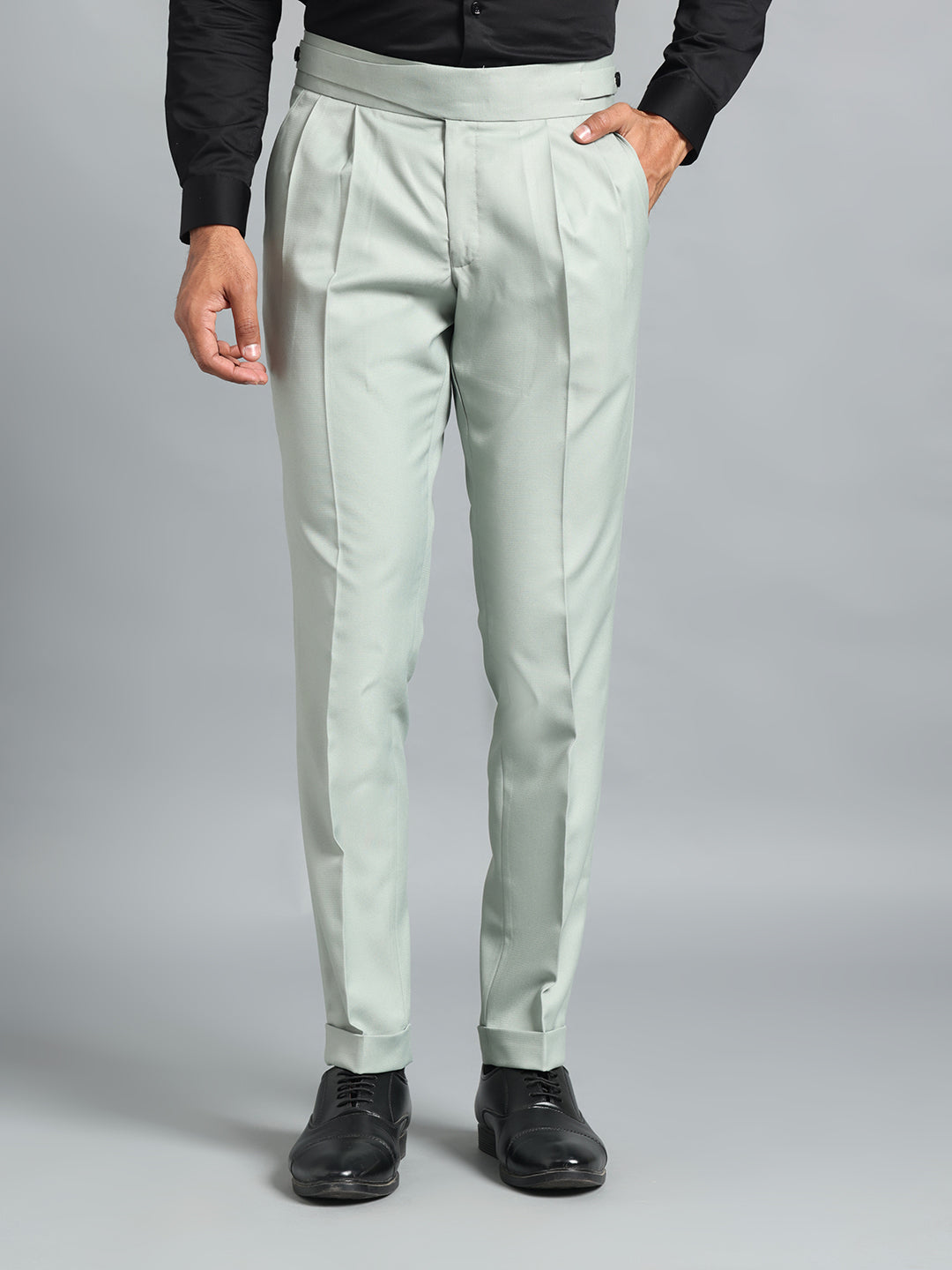 Classic Button Light Sage Gurkha Pant