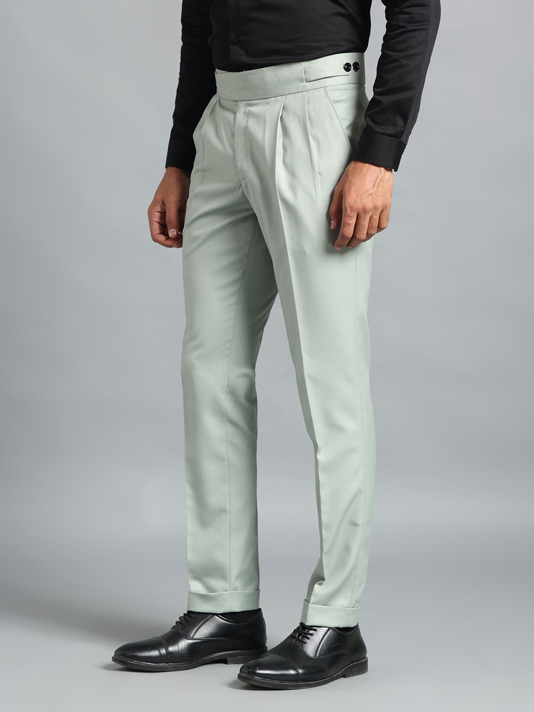 Classic Button Light Sage Gurkha Pant