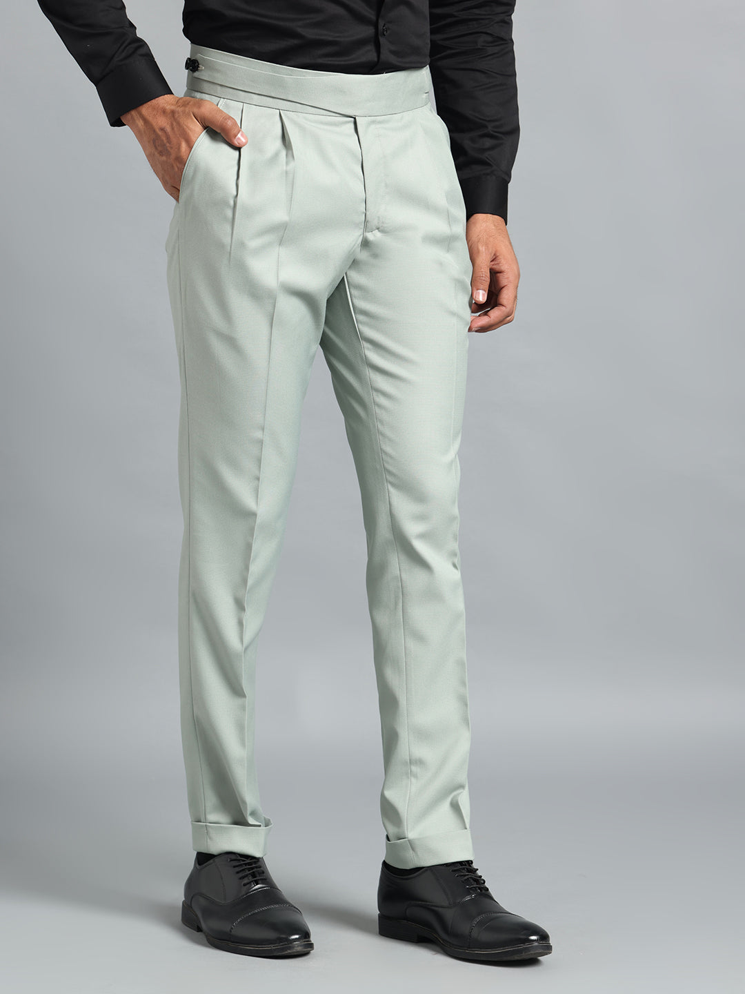 Classic Button Light Sage Gurkha Pant
