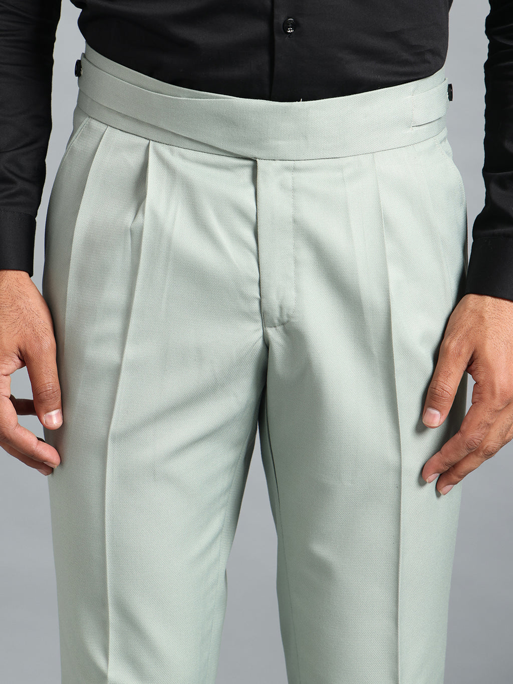 Classic Button Light Sage Gurkha Pant