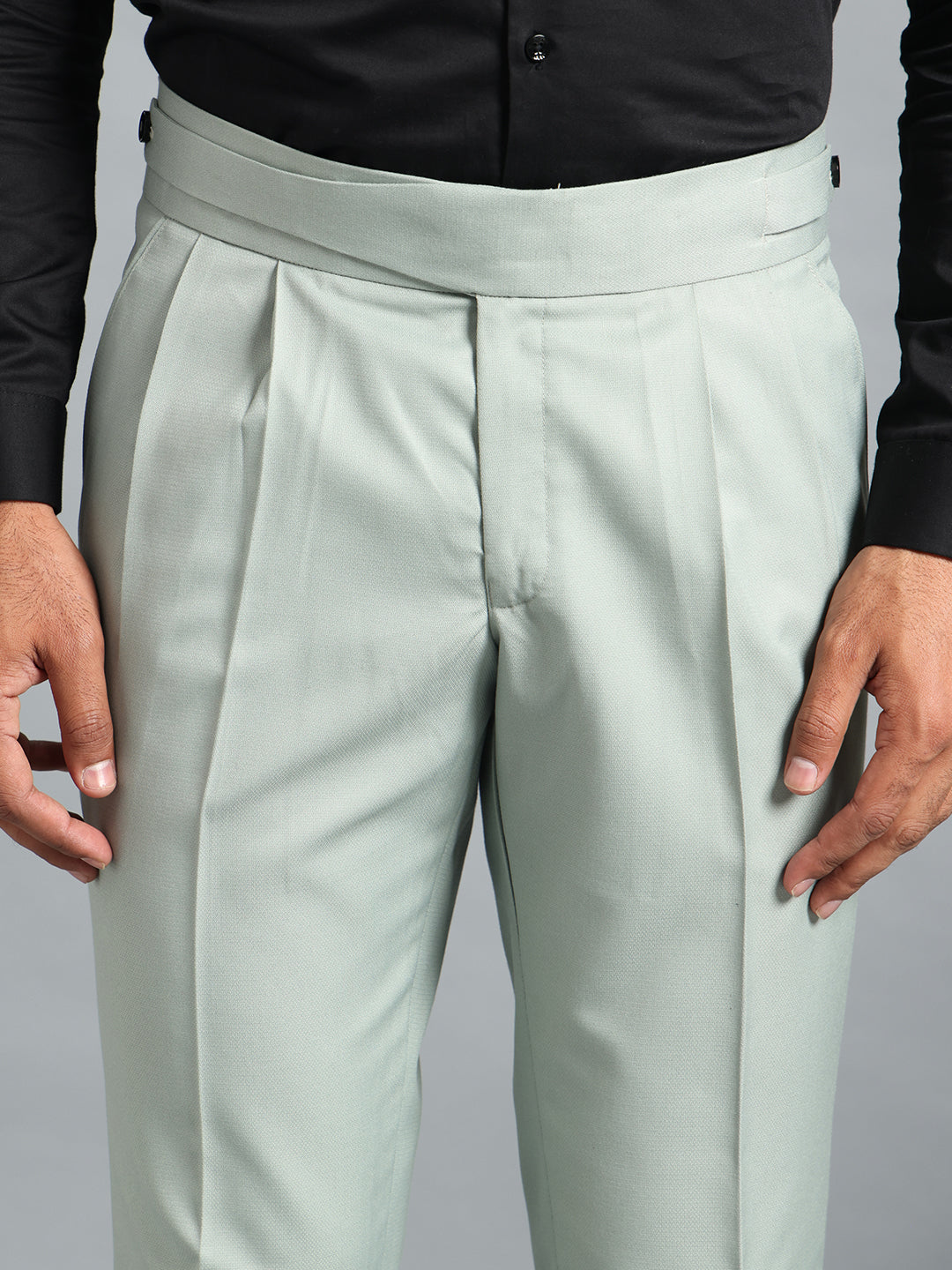 Classic Button Light Sage Gurkha Pant
