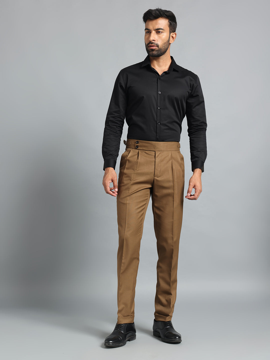 Double Button Royal Brown Gurkha Pant