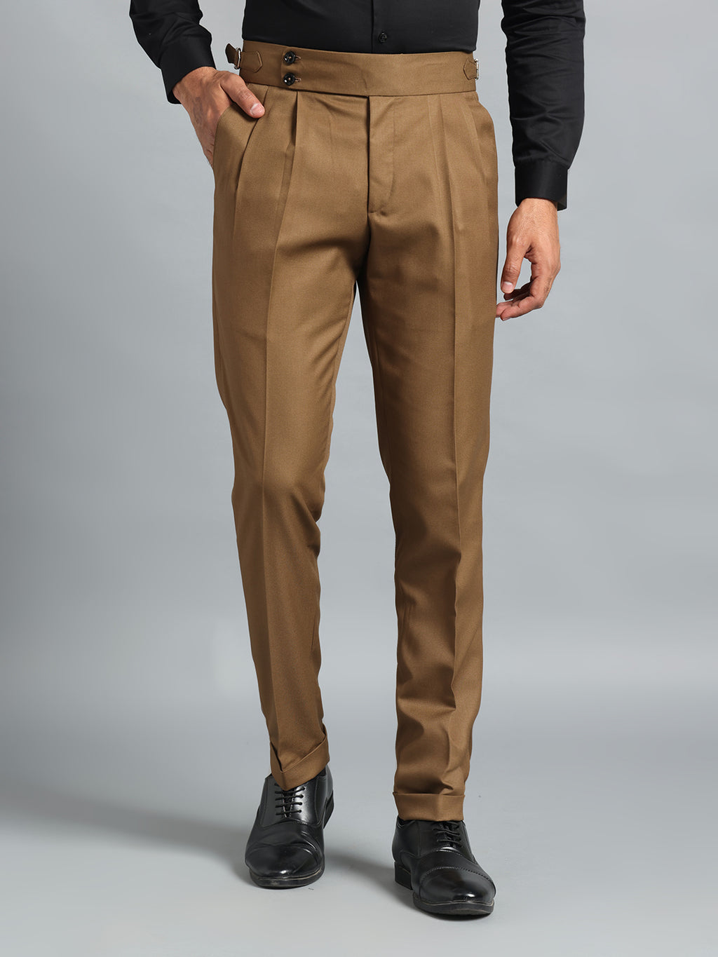 Double Button Royal Brown Gurkha Pant