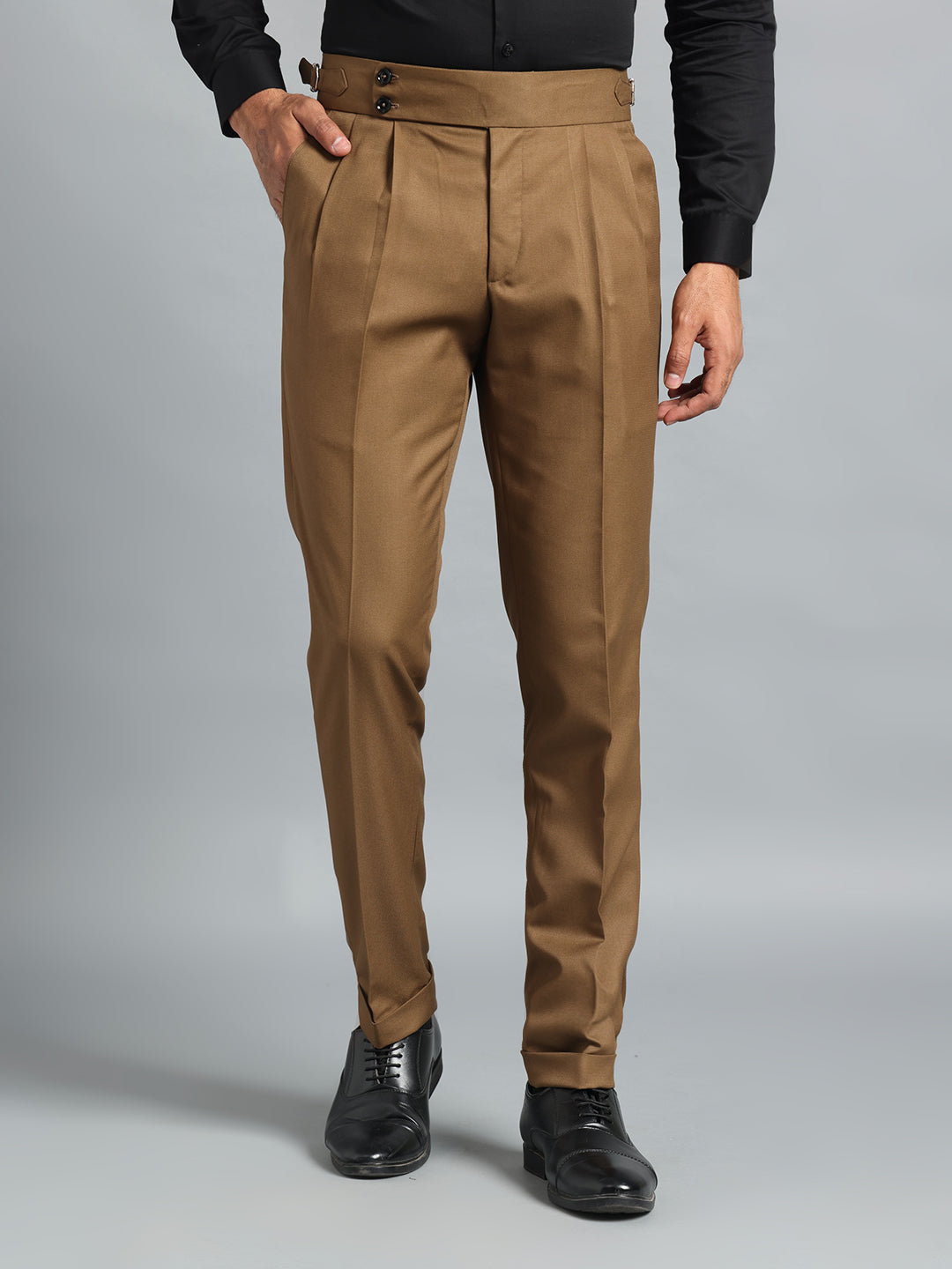 Double Button Royal Brown Gurkha Pant
