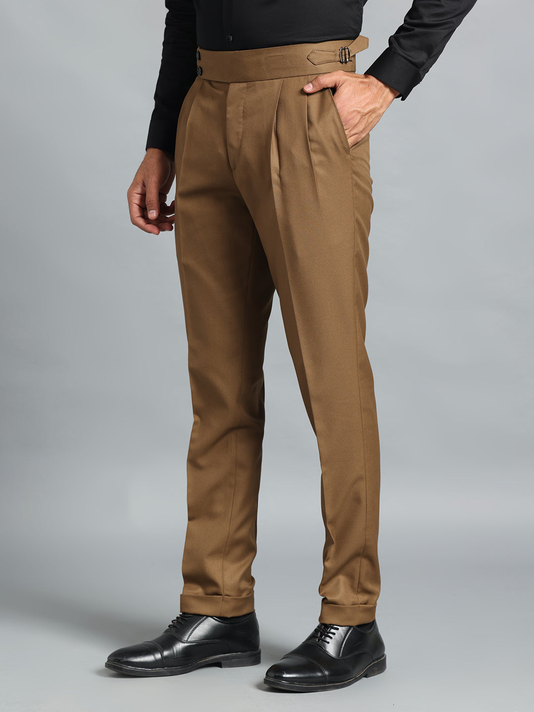 Double Button Royal Brown Gurkha Pant