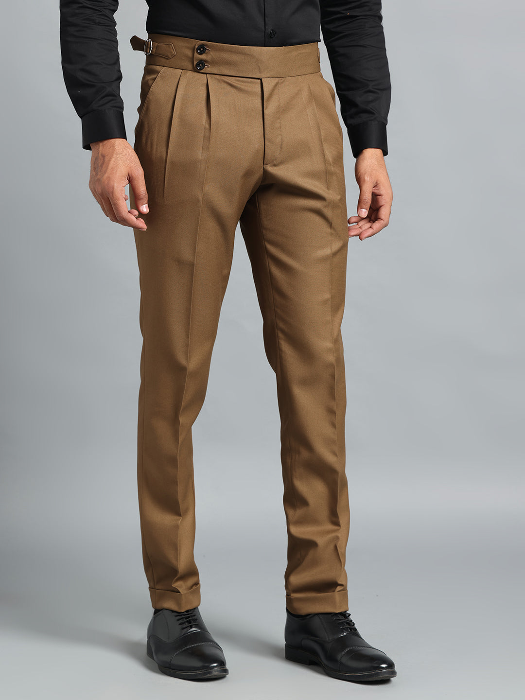 Double Button Royal Brown Gurkha Pant