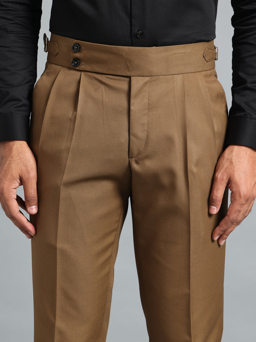 Double Button Royal Brown Gurkha Pant