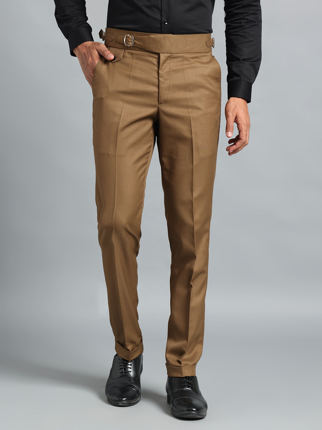 Single Buckle Royal Brown Gurkha Pant