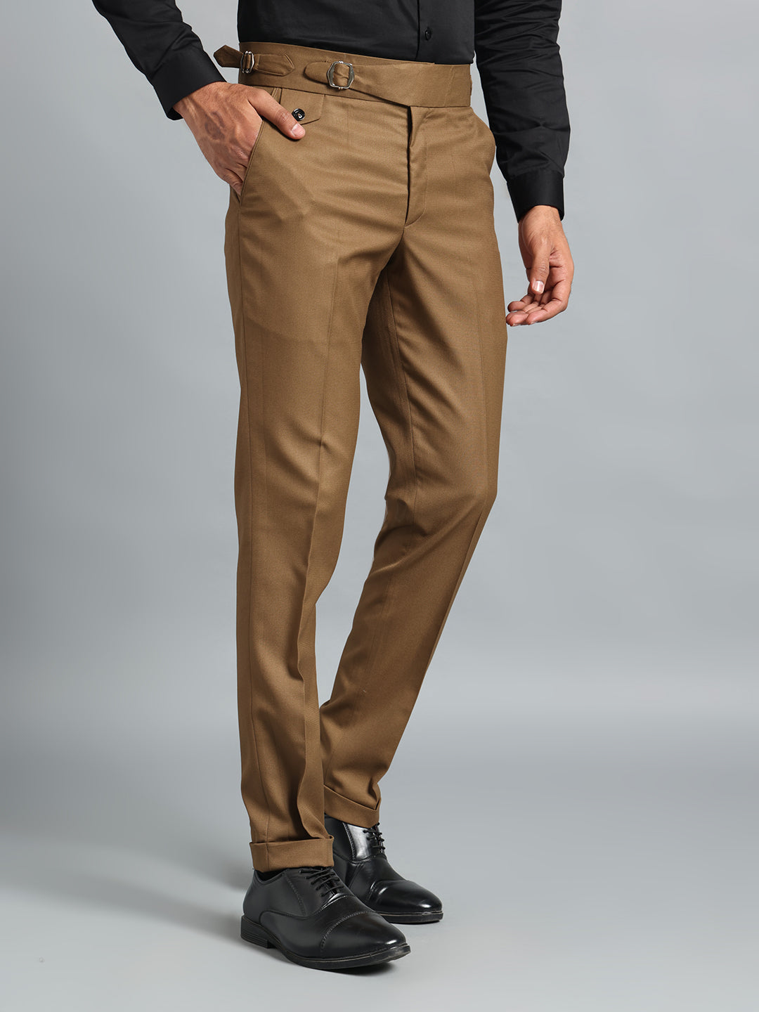 Single Buckle Royal Brown Gurkha Pant