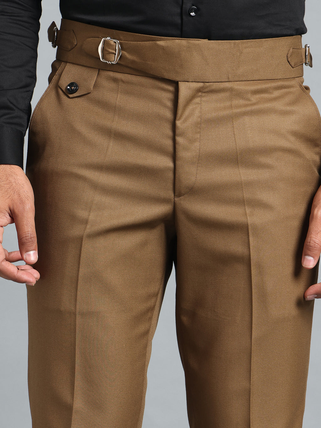 Single Buckle Royal Brown Gurkha Pant