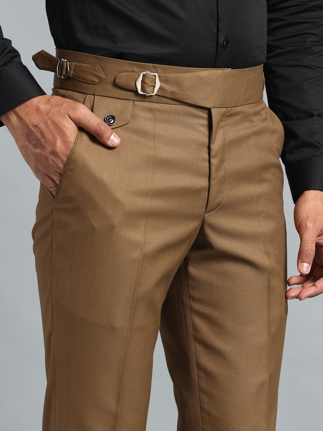 Single Buckle Royal Brown Gurkha Pant
