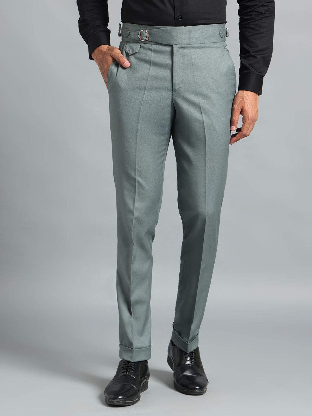 Single Buckle Olive Green Gurkha Pant