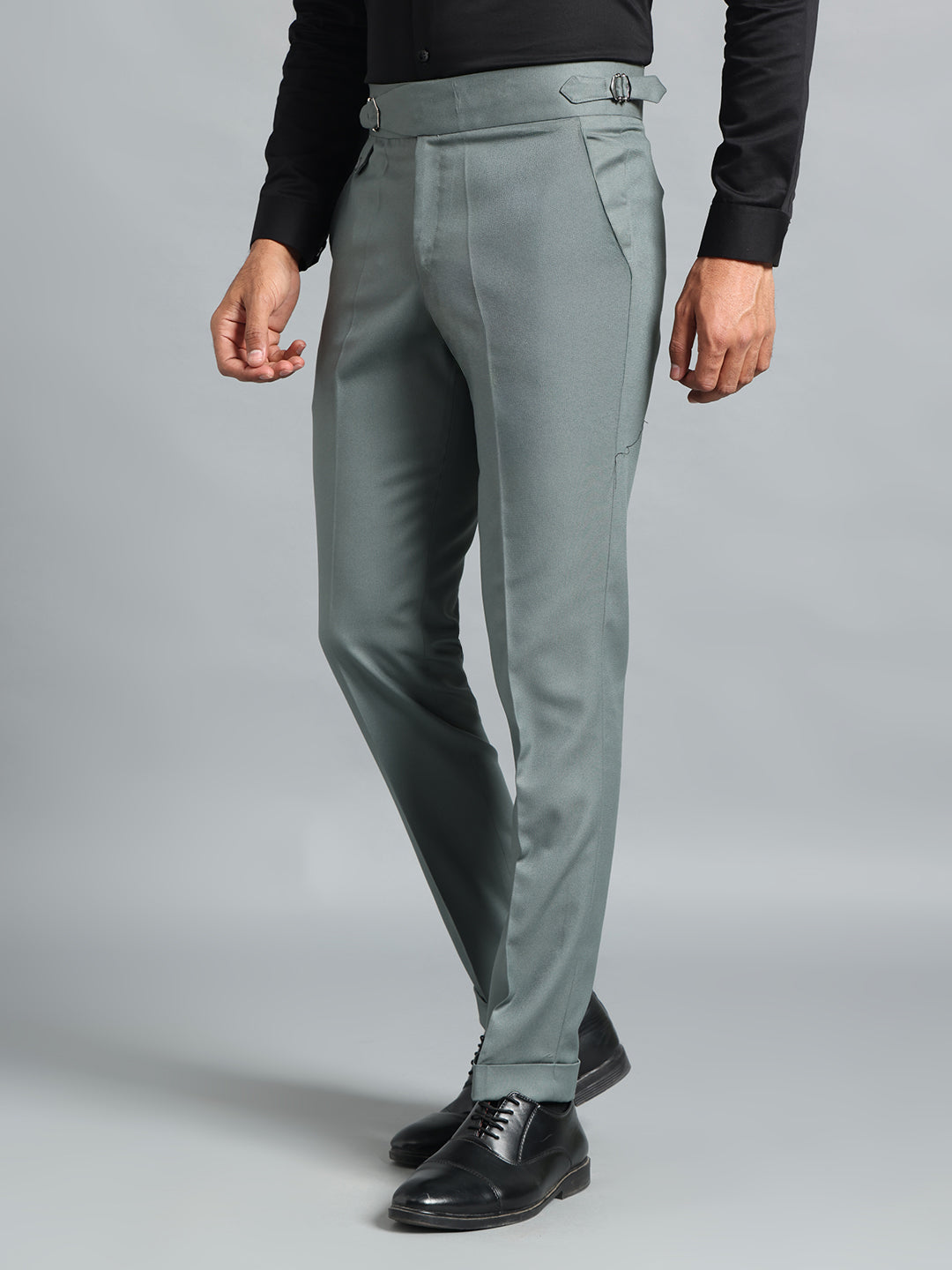 Single Buckle Olive Green Gurkha Pant