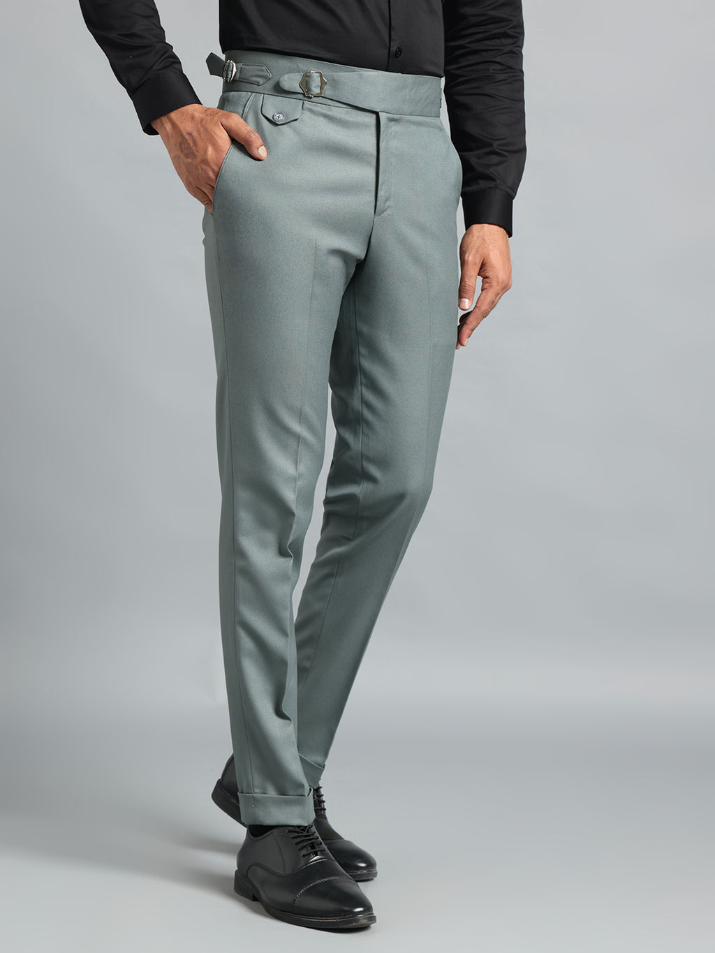 Single Buckle Olive Green Gurkha Pant