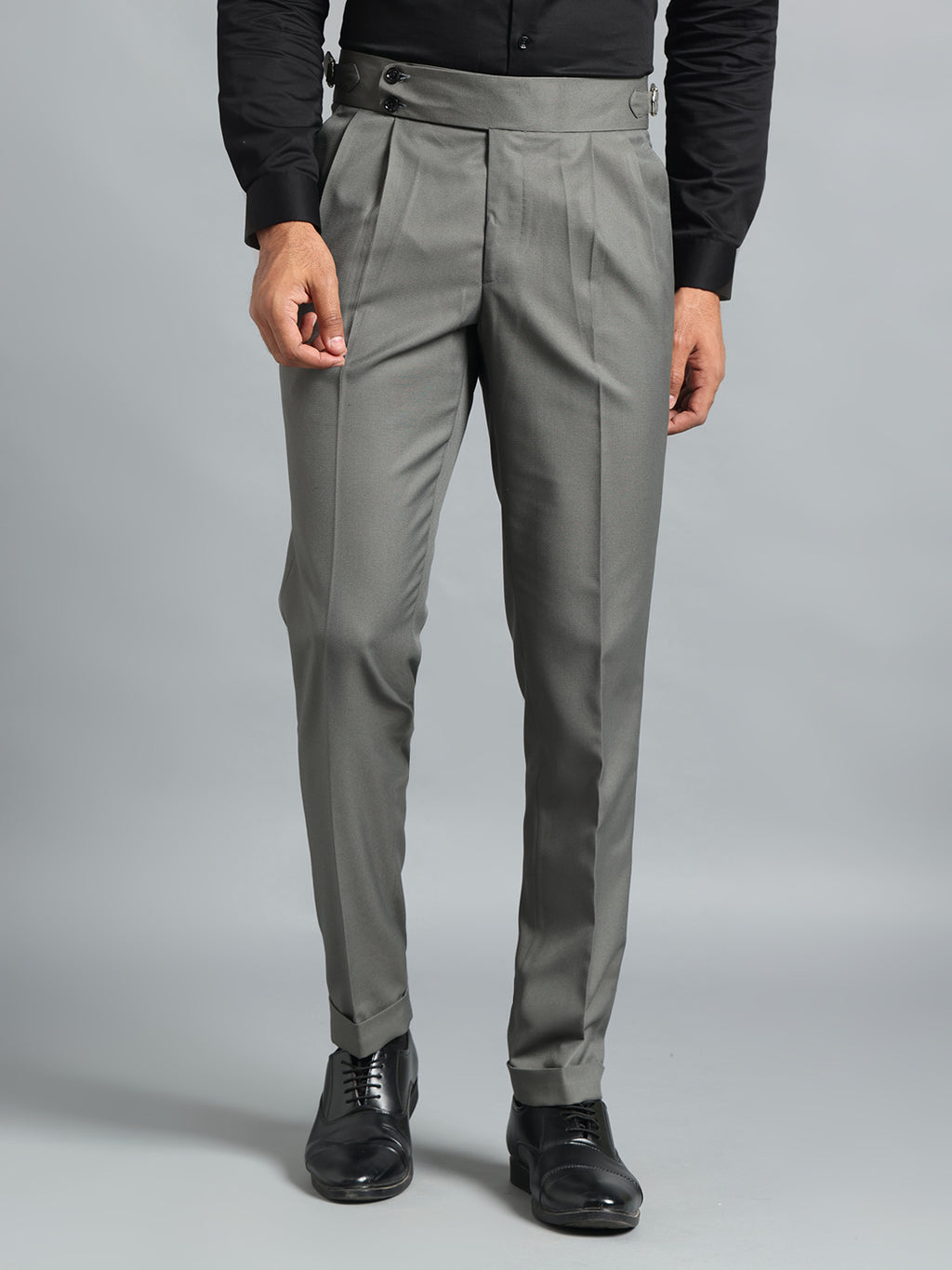 Double Button Prefect Grey Gurkha Pant