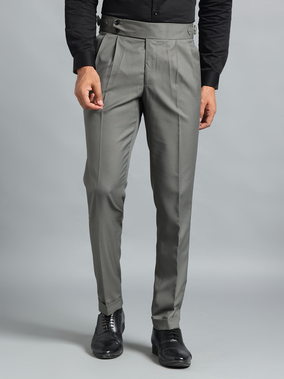 Double Button Prefect Grey Gurkha Pant