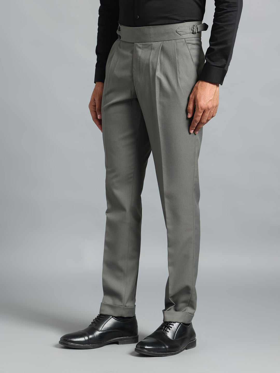 Double Button Prefect Grey Gurkha Pant
