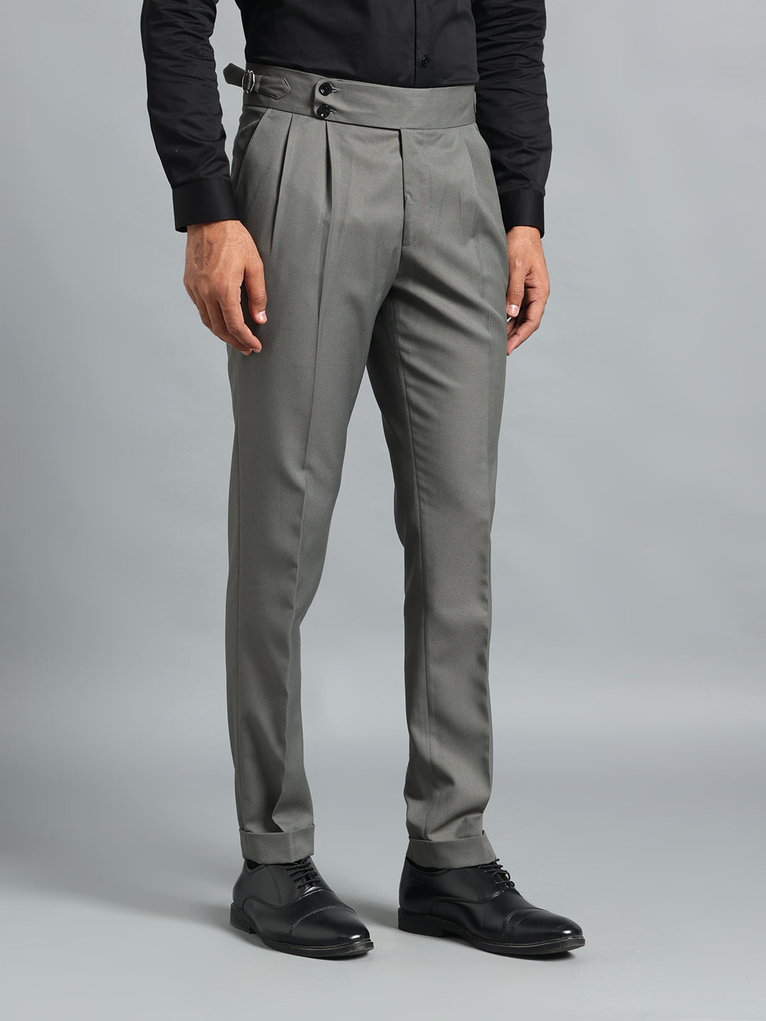 Double Button Prefect Grey Gurkha Pant
