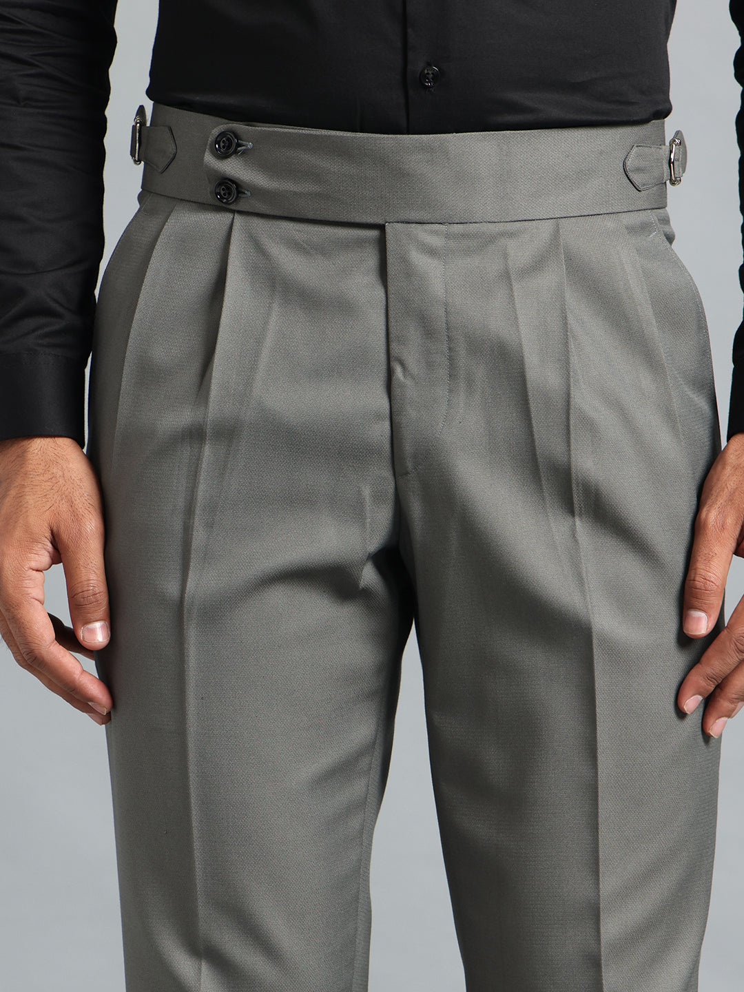 Double Button Prefect Grey Gurkha Pant