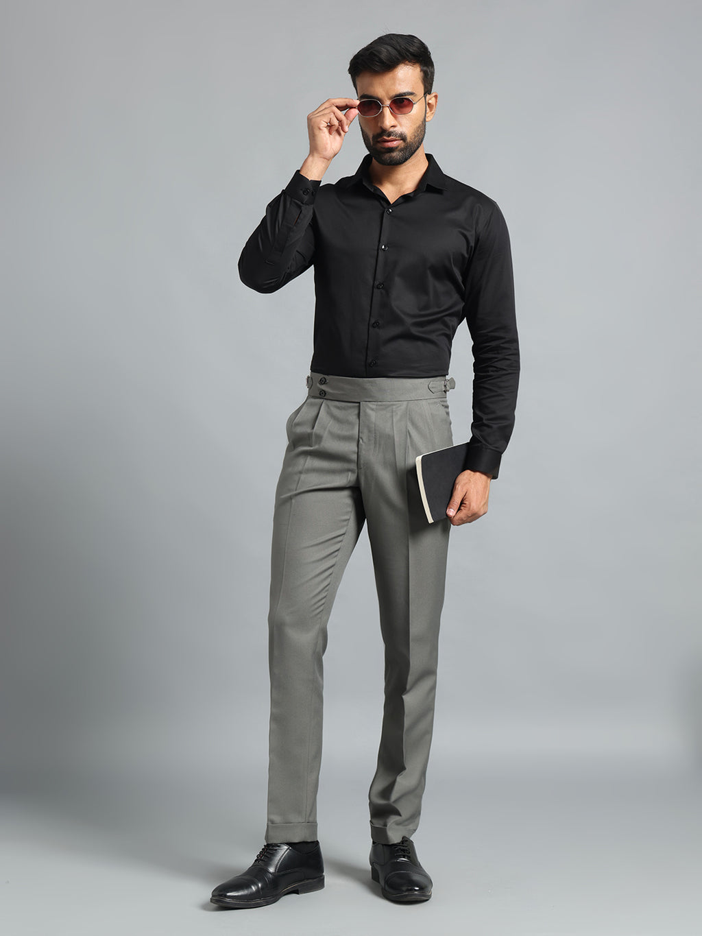 Double Button Prefect Grey Gurkha Pant