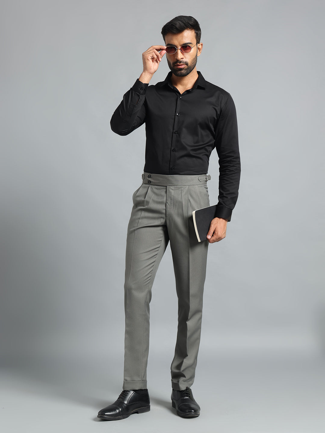 Double Button Prefect Grey Gurkha Pant