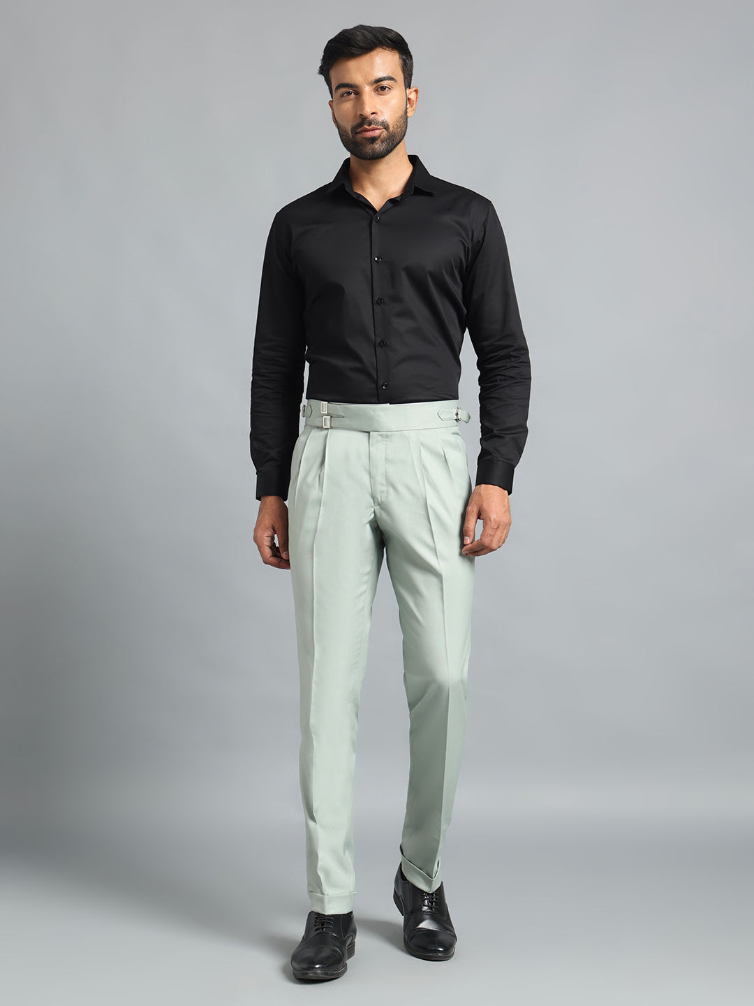 Double Buckle Light Sage Gurkha Pant