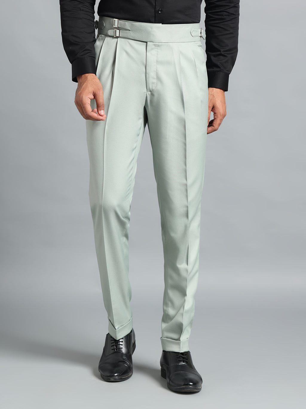 Double Buckle Light Sage Gurkha Pant