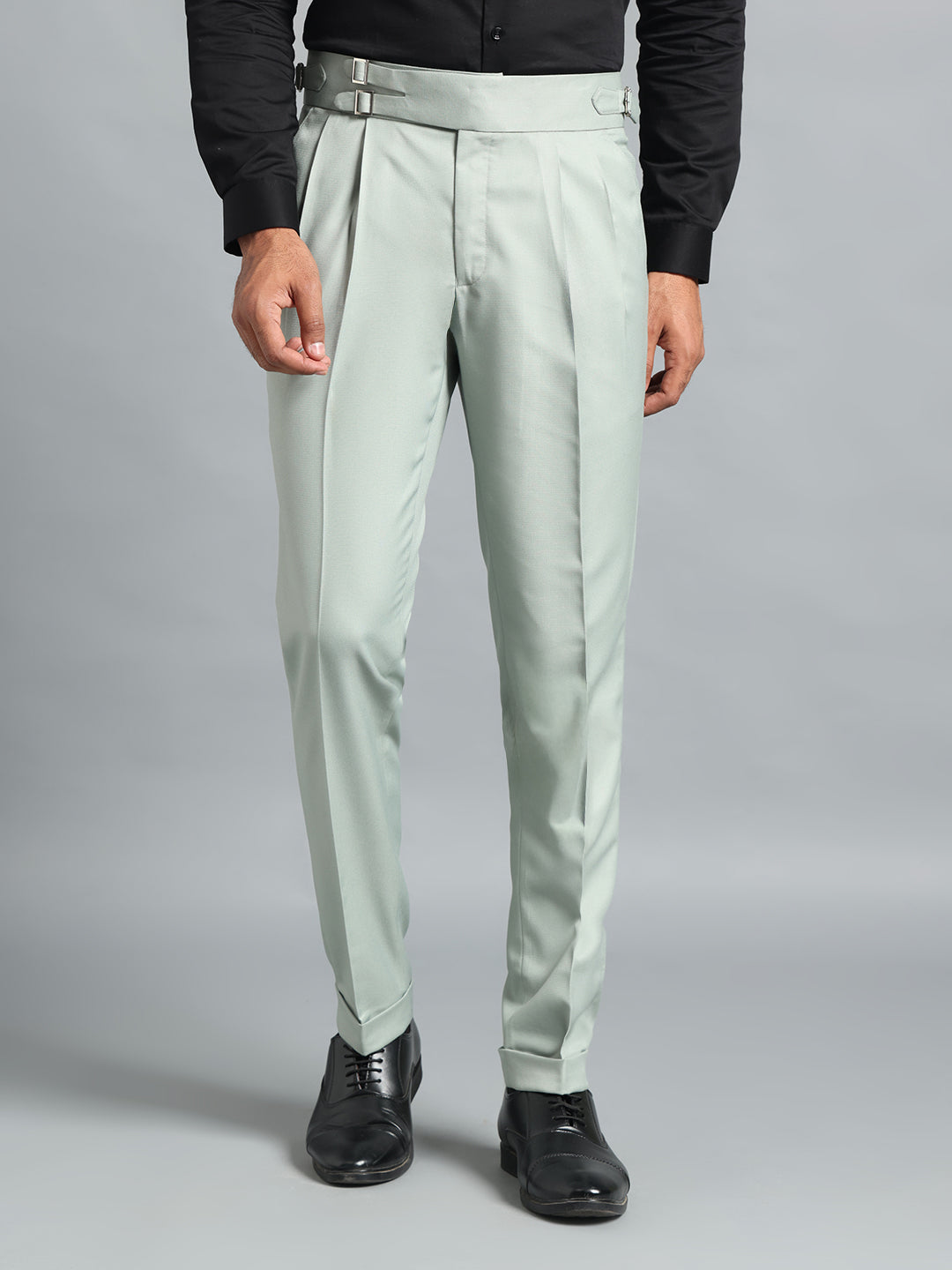 Double Buckle Light Sage Gurkha Pant