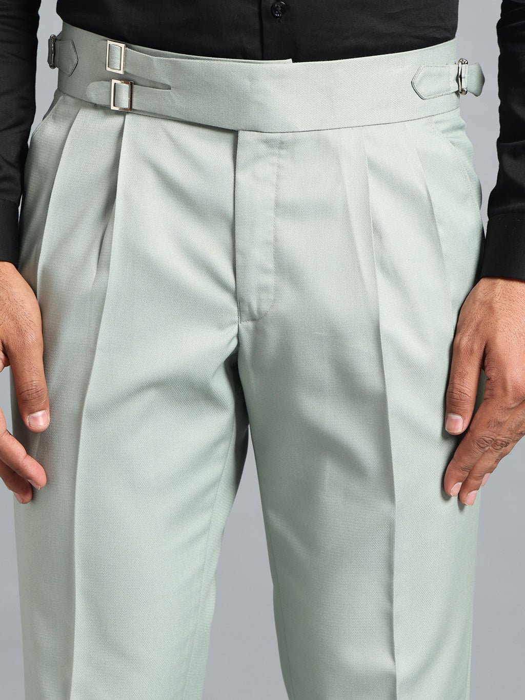 Double Buckle Light Sage Gurkha Pant