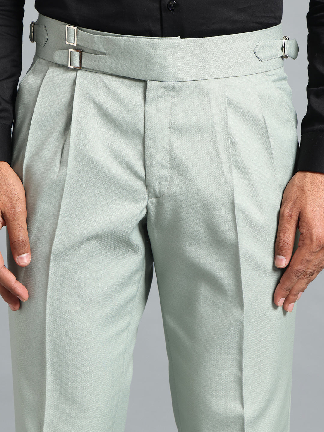 Double Buckle Light Sage Gurkha Pant