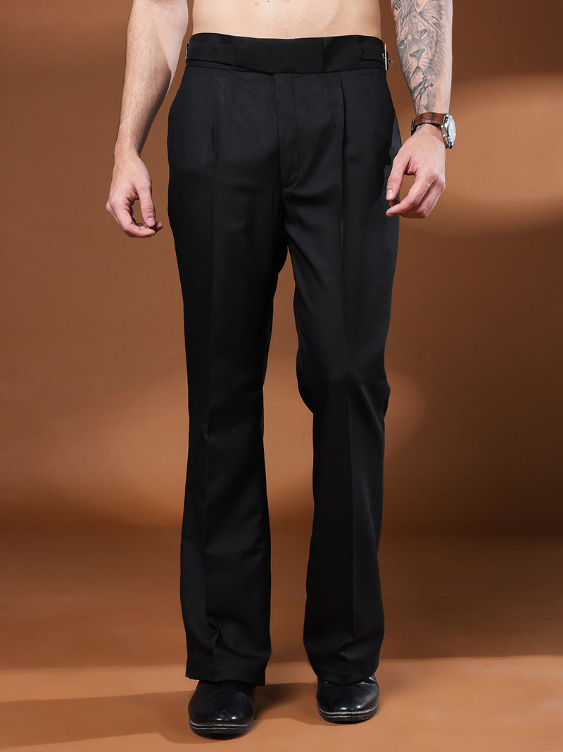 Bell Bottom Classic Buckle Royal Black Gurkha Pants