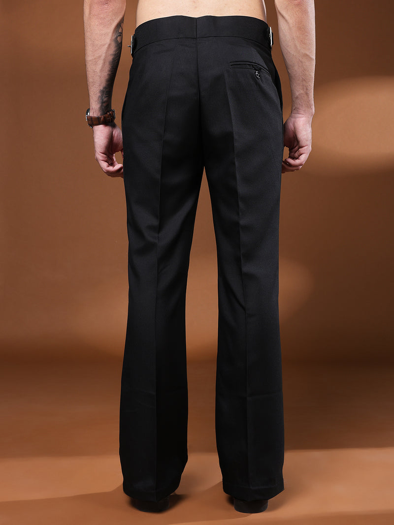 Bell Bottom Classic Buckle Royal Black Gurkha Pants