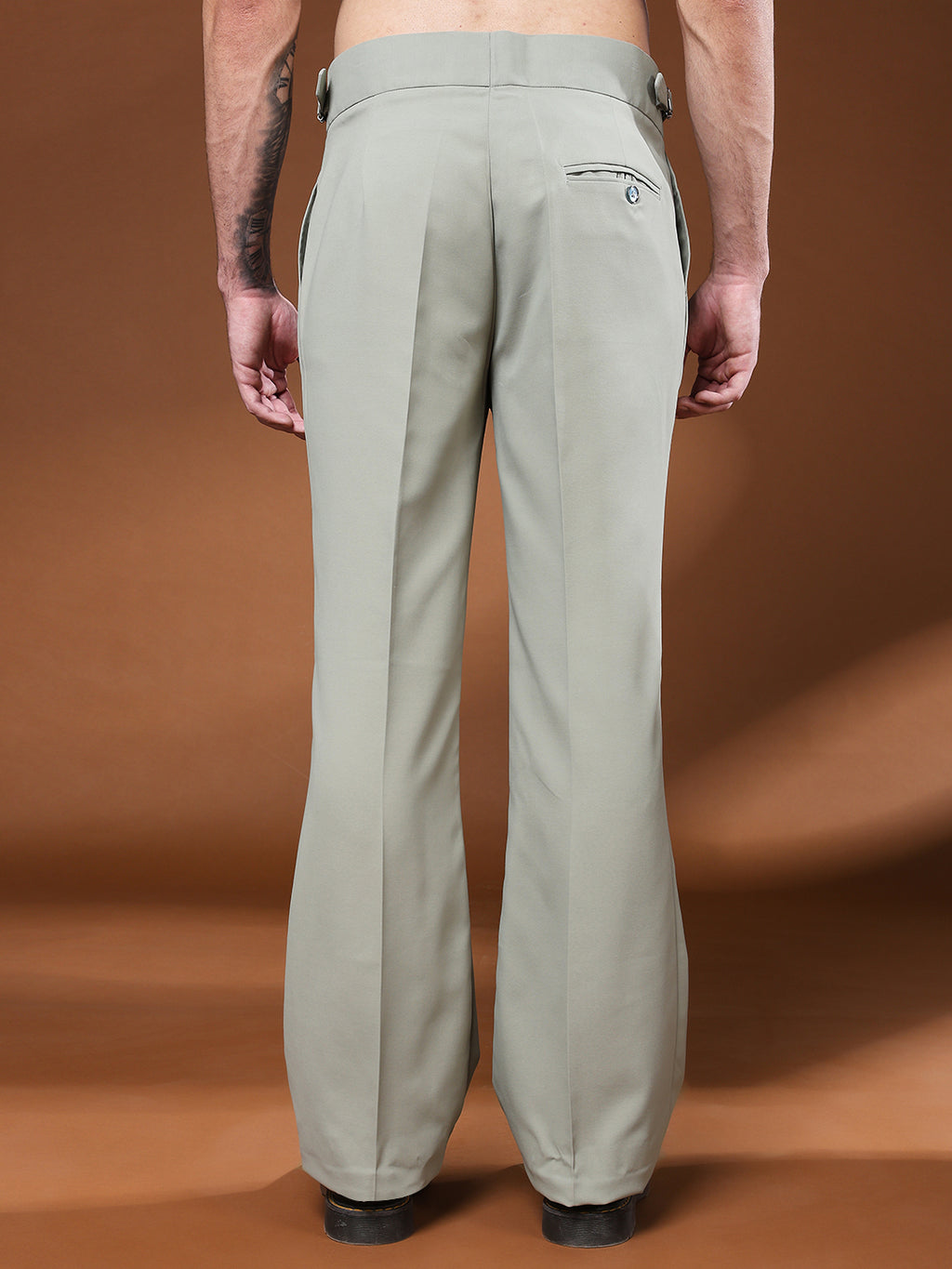 Bell Bottom Double Buckle Classic Sage Gurkha Pants