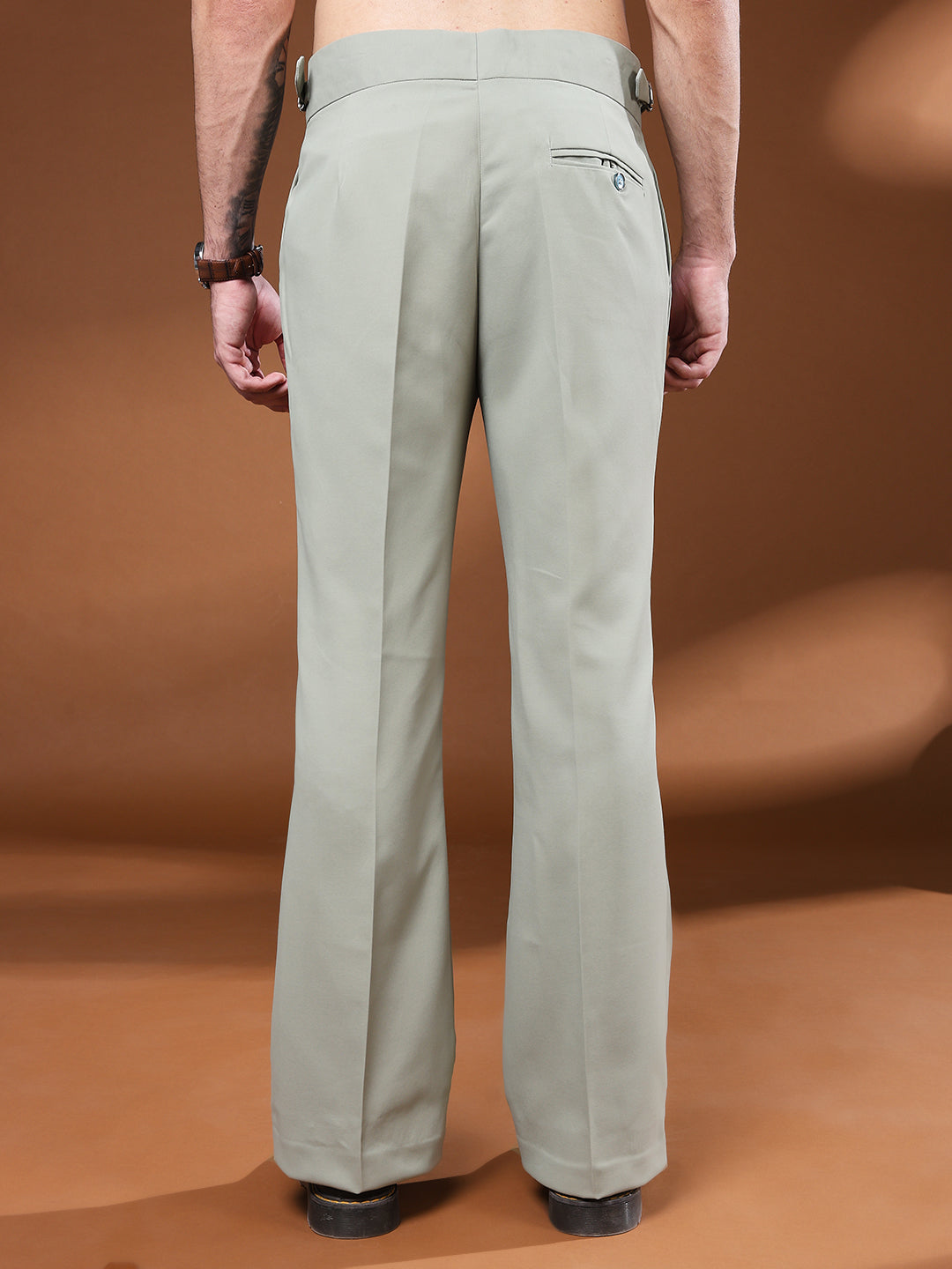 Bell Bottom Single Buckle Classic Sage Gurkha Pants