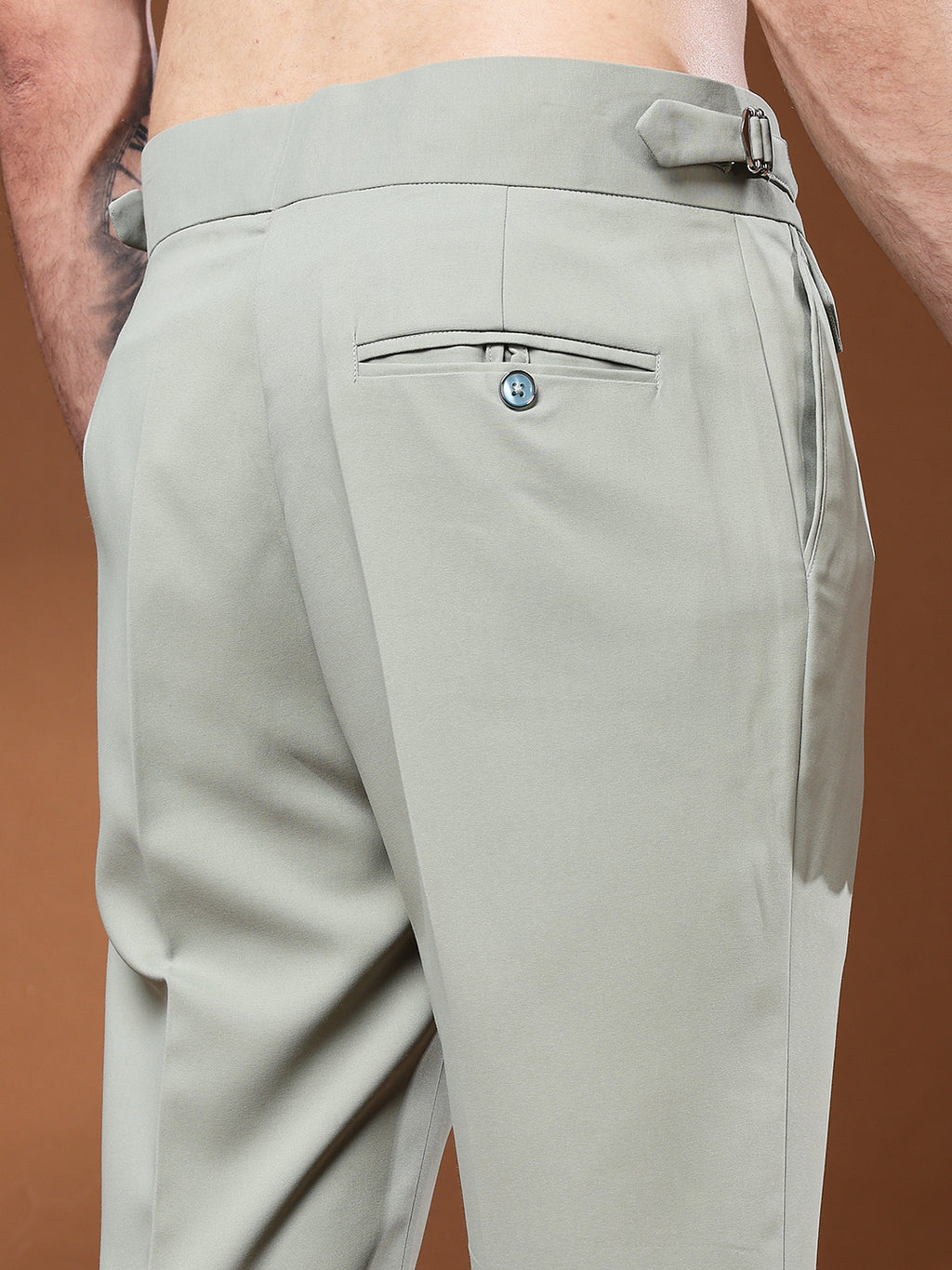 Bell Bottom Single Buckle Classic Sage Gurkha Pants