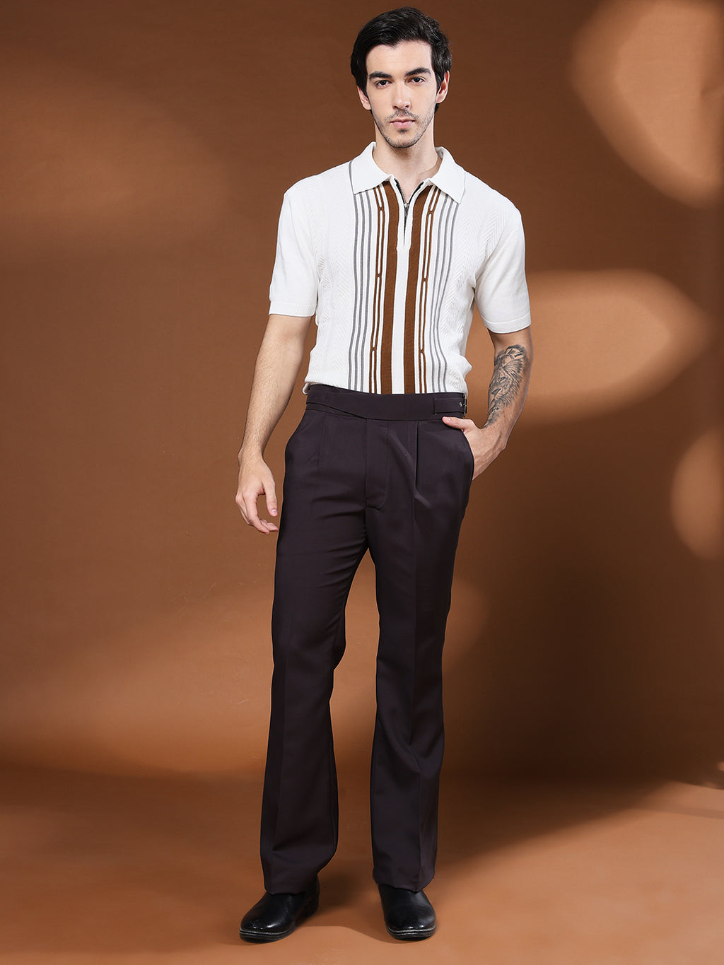 Bell Bottom Classic Buckle Classic Mergenta Gurkha Pants