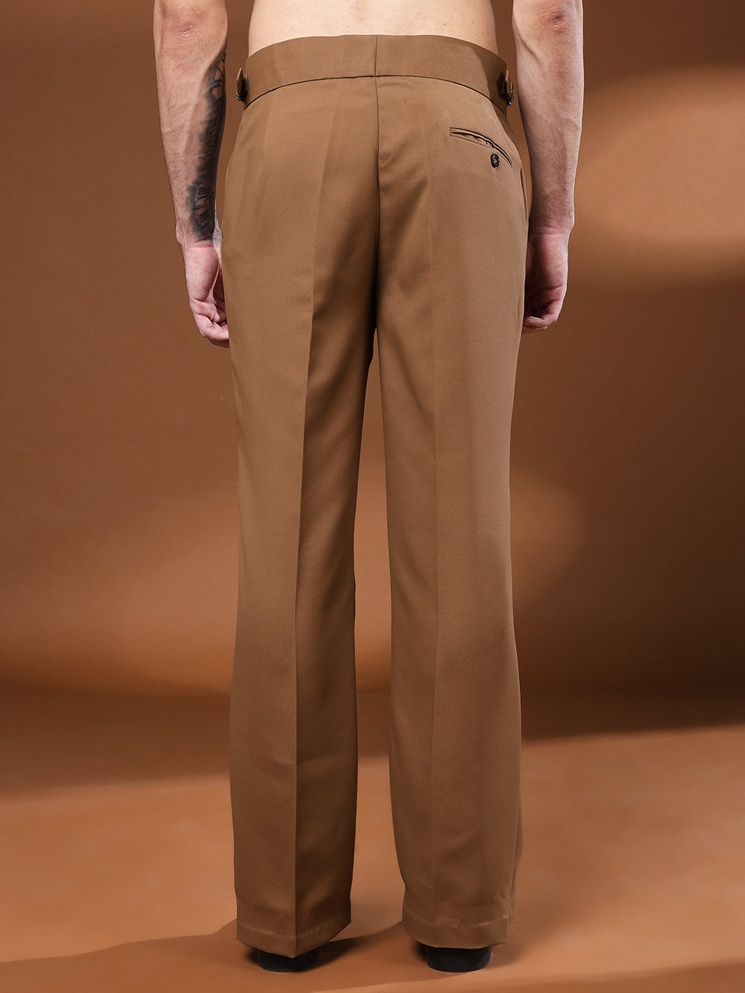 Bell Bottom Single Buckle Royal Brown Gurkha Pants