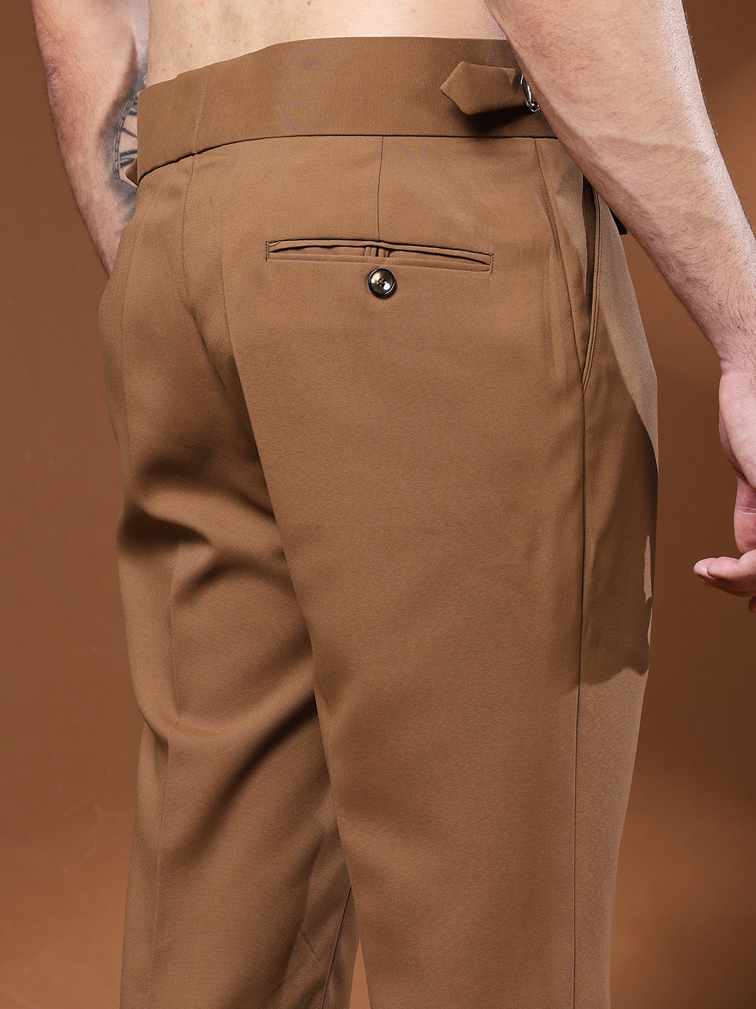 Bell Bottom Single Buckle Royal Brown Gurkha Pants
