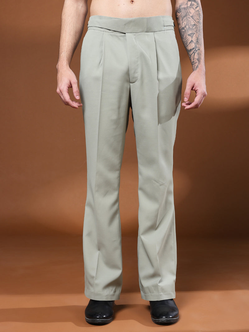 Bell Bottom Classic Button Classic Sage Gurkha Pants