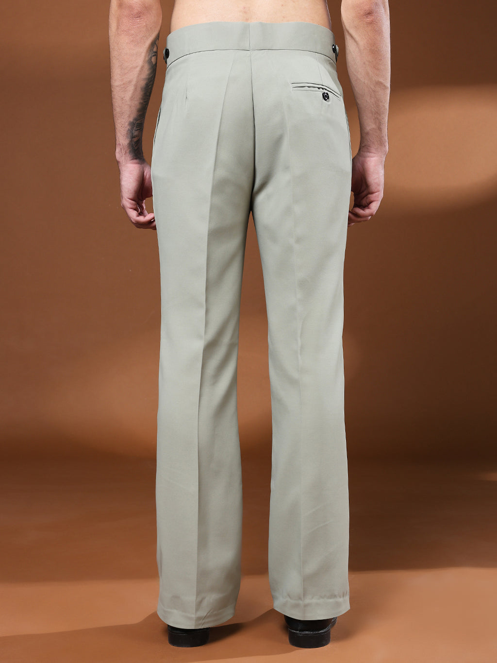 Bell Bottom Classic Button Classic Sage Gurkha Pants