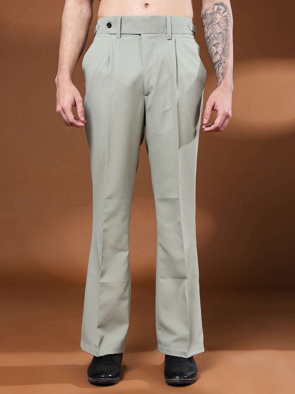 Bell Bottom Signature Buckle Classic Sage Gurkha Pants