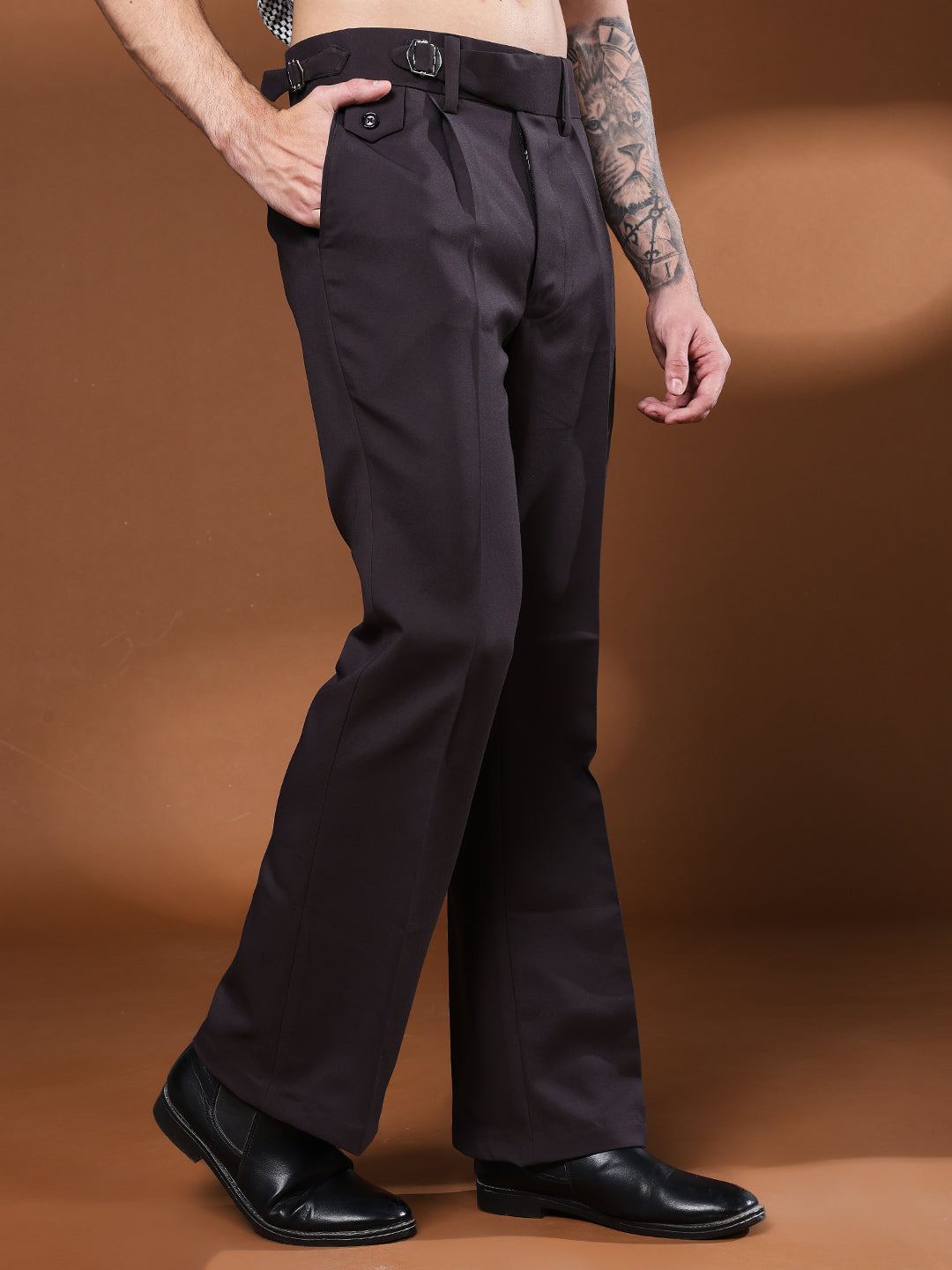 Bell Bottom Single Buckle Classic Mergenta Gurkha Pants