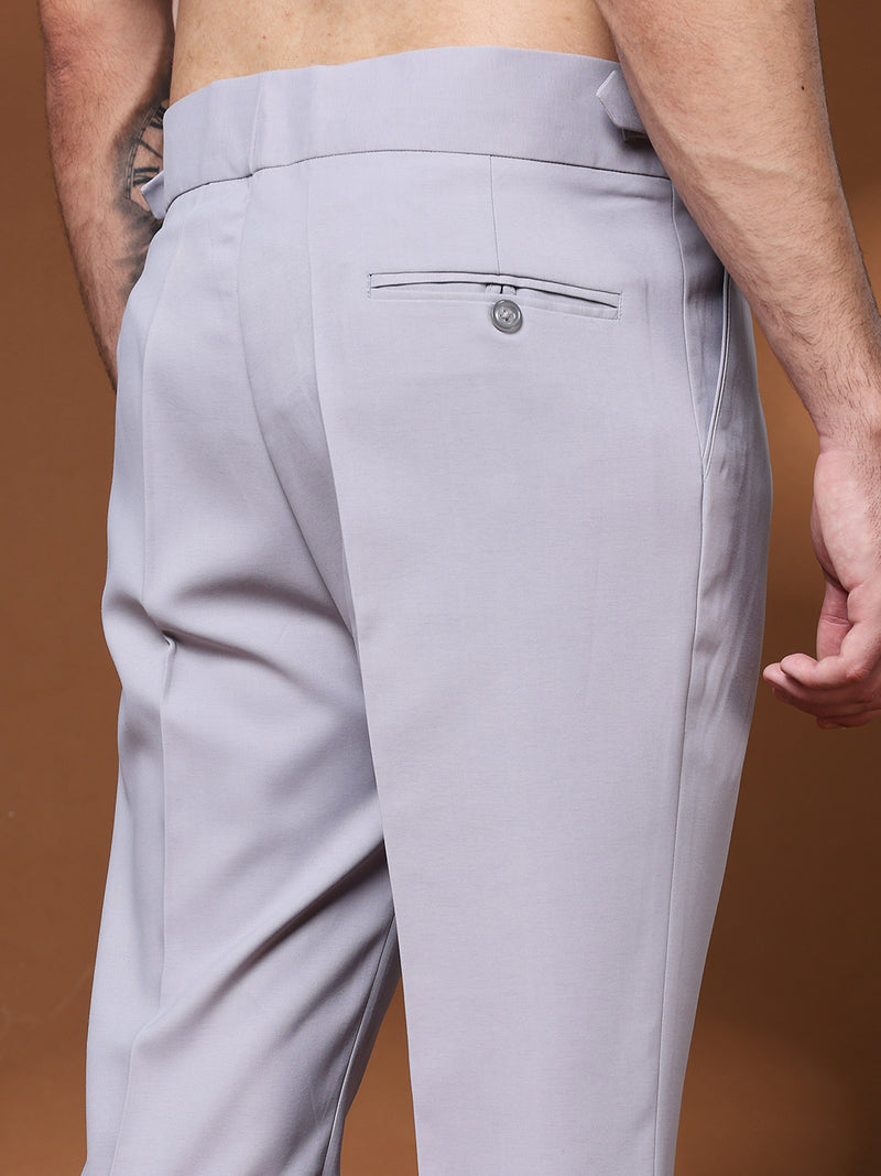 Bell Bottom Double Buckle Light Grey Gurkha Pants