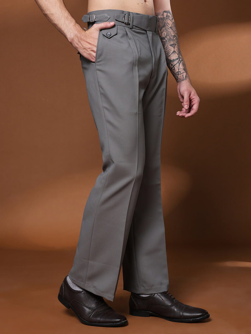 Bell Bottom Single Buckle Perfect Grey Gurkha Pants