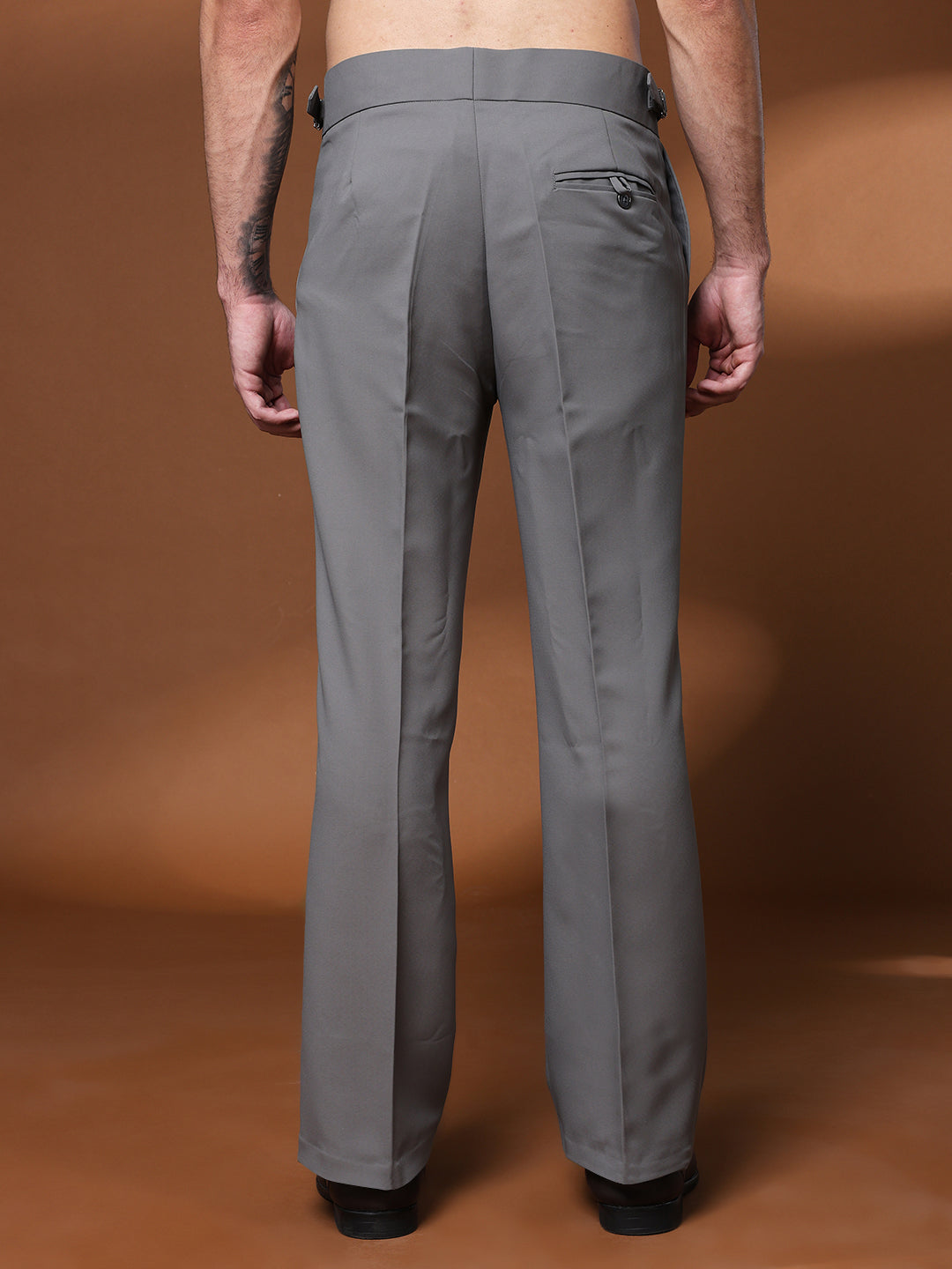 Bell Bottom Single Buckle Perfect Grey Gurkha Pants
