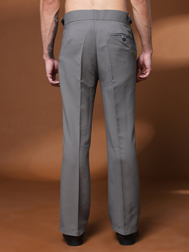 Bell Bottom Signature Buckle Perfect Grey Gurkha Pants
